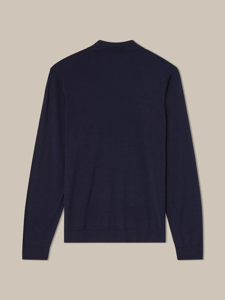 Henson Wool Silk Fine Gauge Jersey Polo