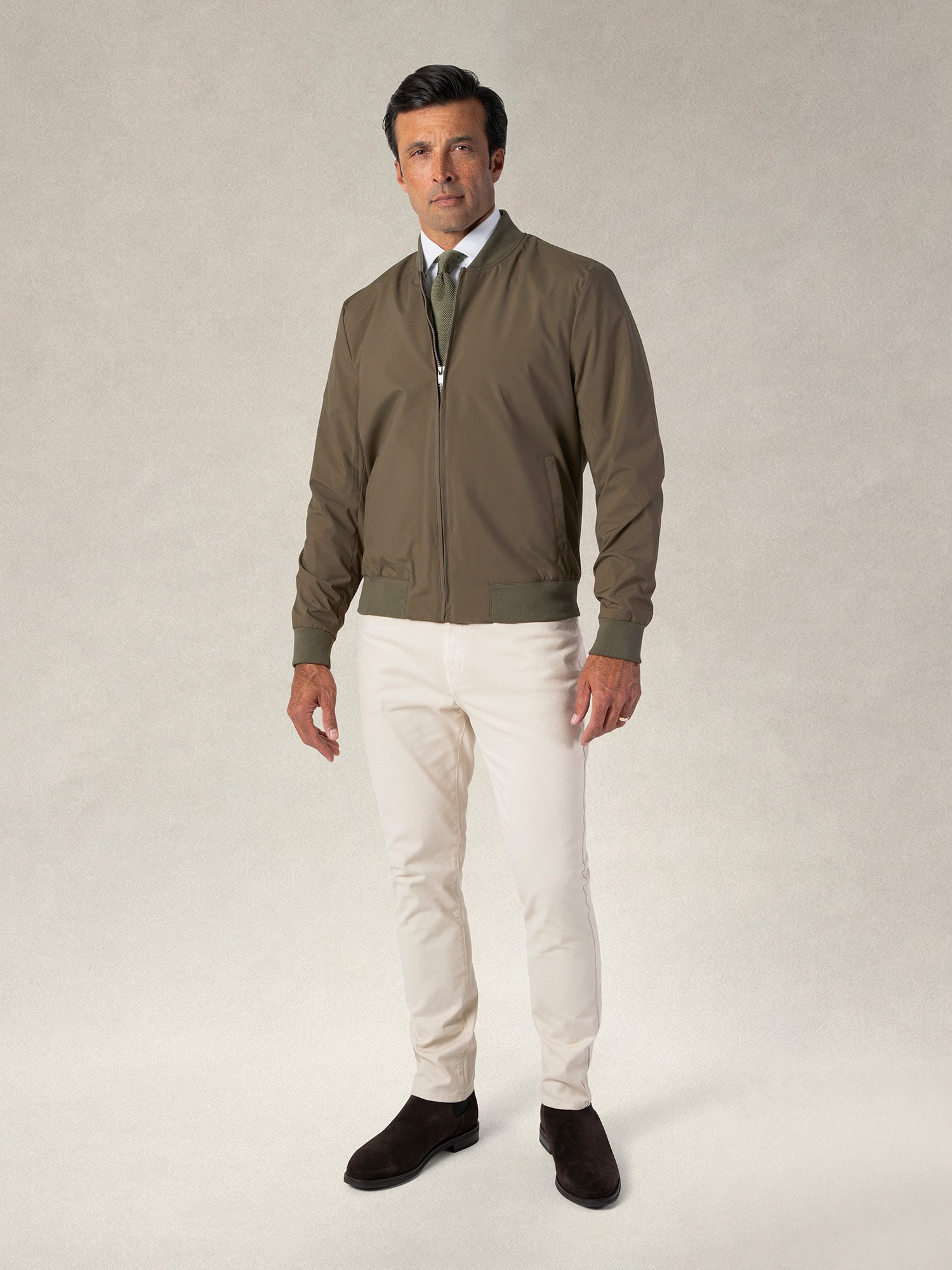 Jackson Baseball Jacket in Taupe