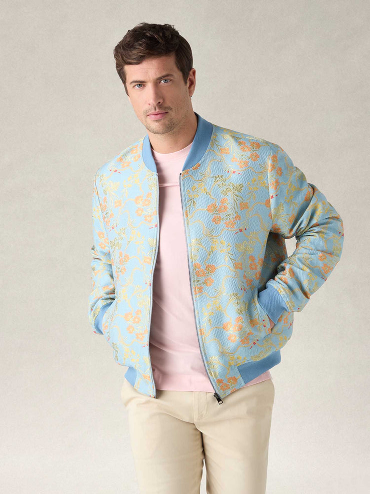 Jackson Floral Jacquard Baseball Jacket