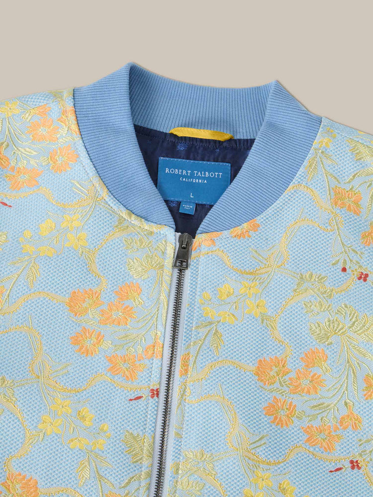 Jackson Floral Jacquard Baseball Jacket