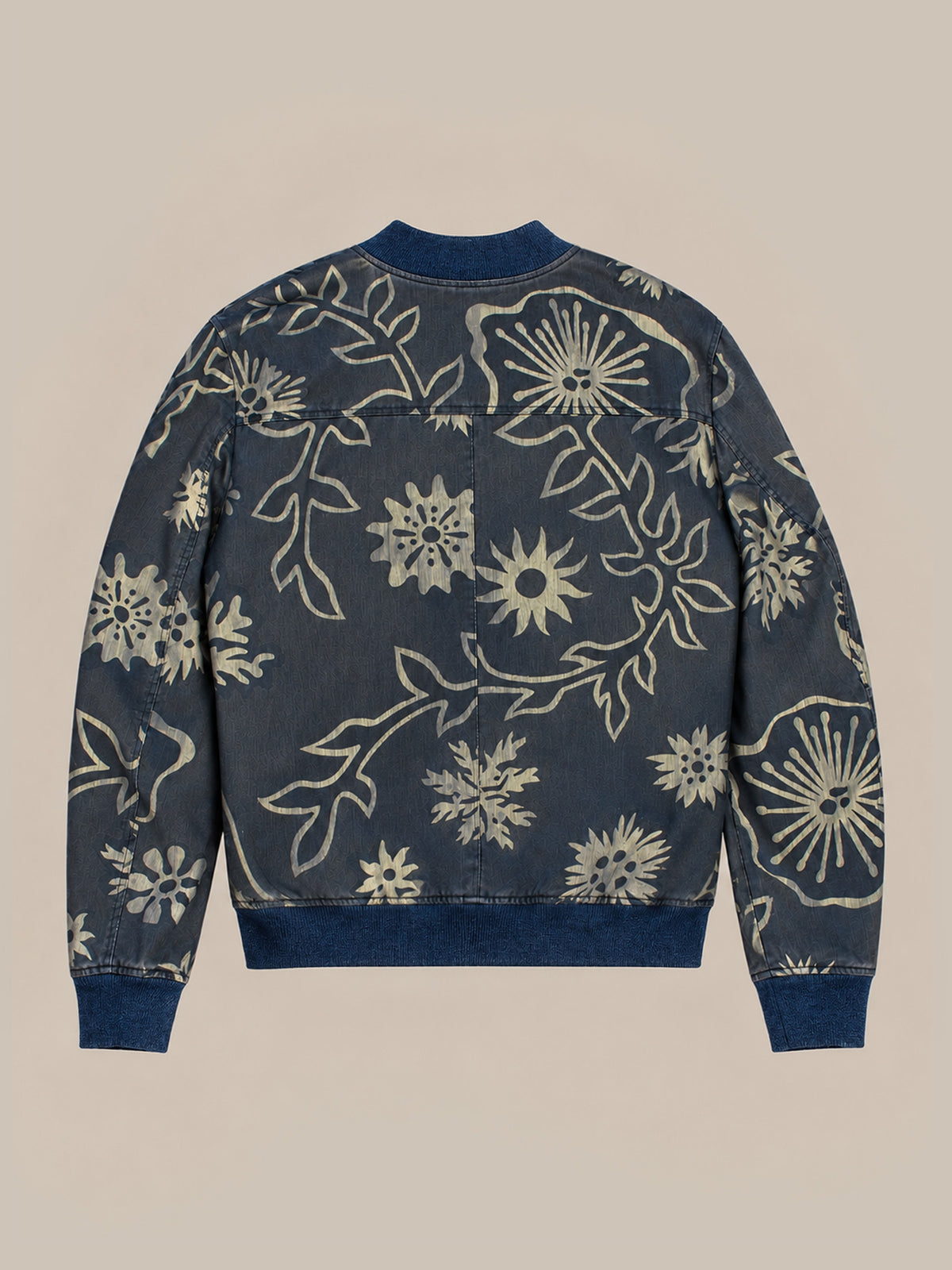 Jackson Silk Blend Floral Jacquard Baseball Jacket image