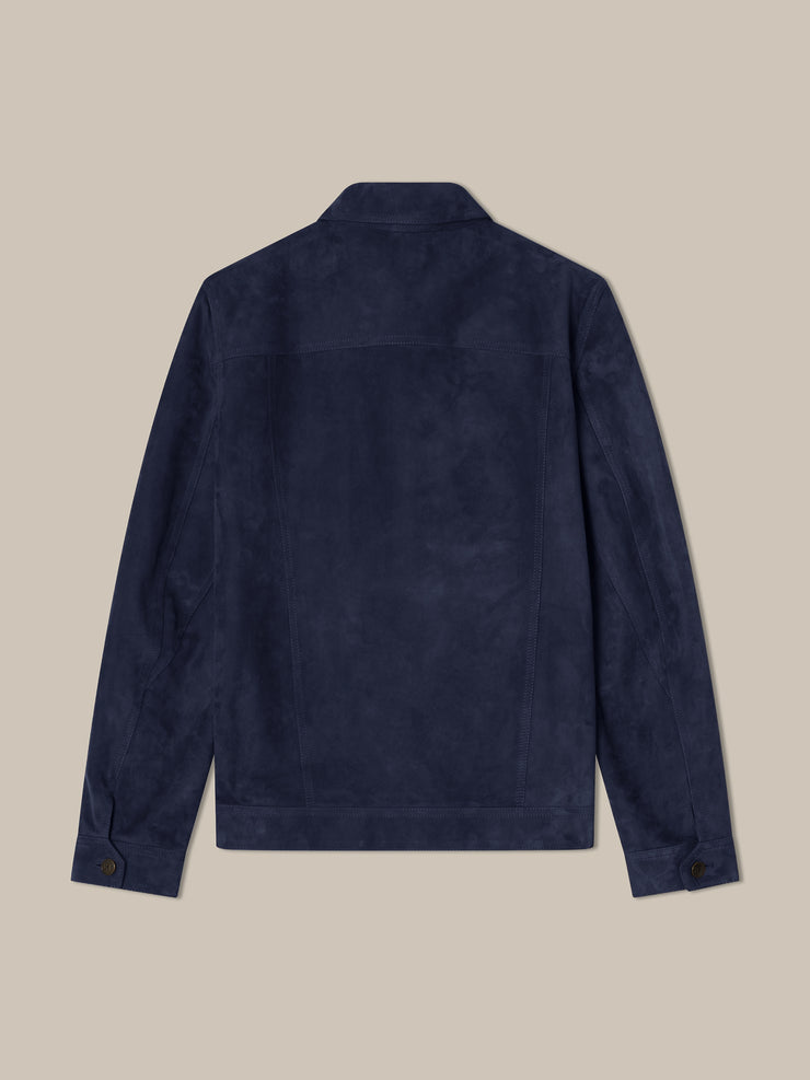 Elliott Suede Trucker Jacket