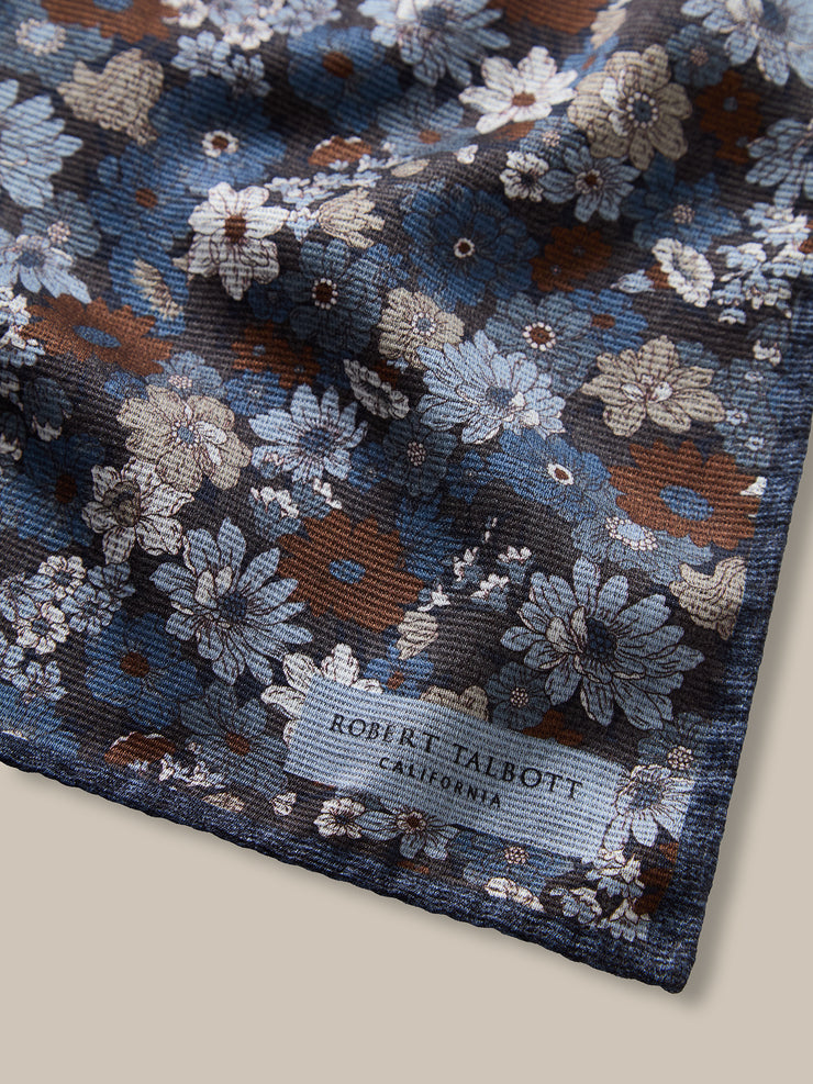 Collins Floral Double Print Pocket Square