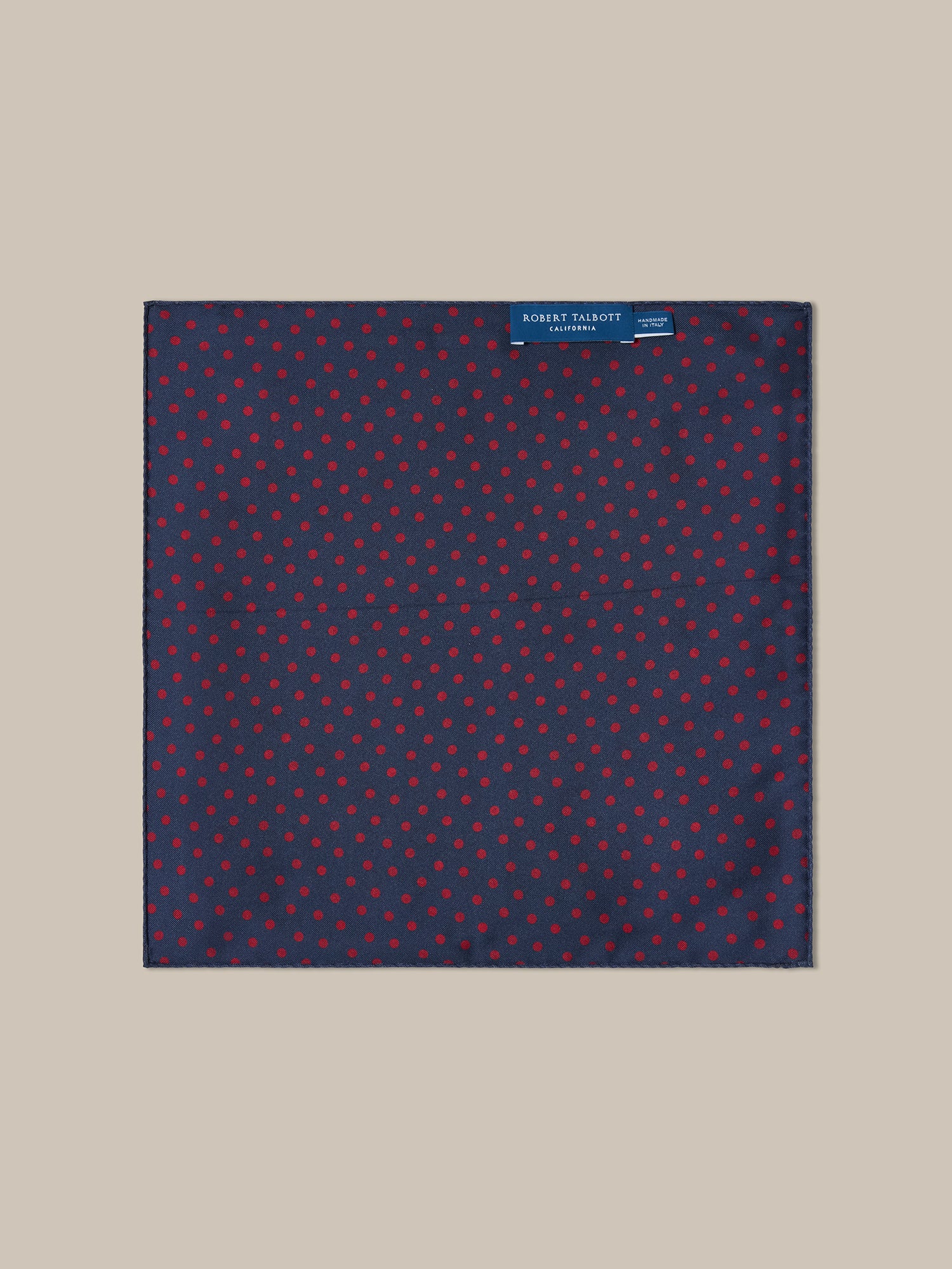 Collins Medallion Spot Double Print Pocket Square