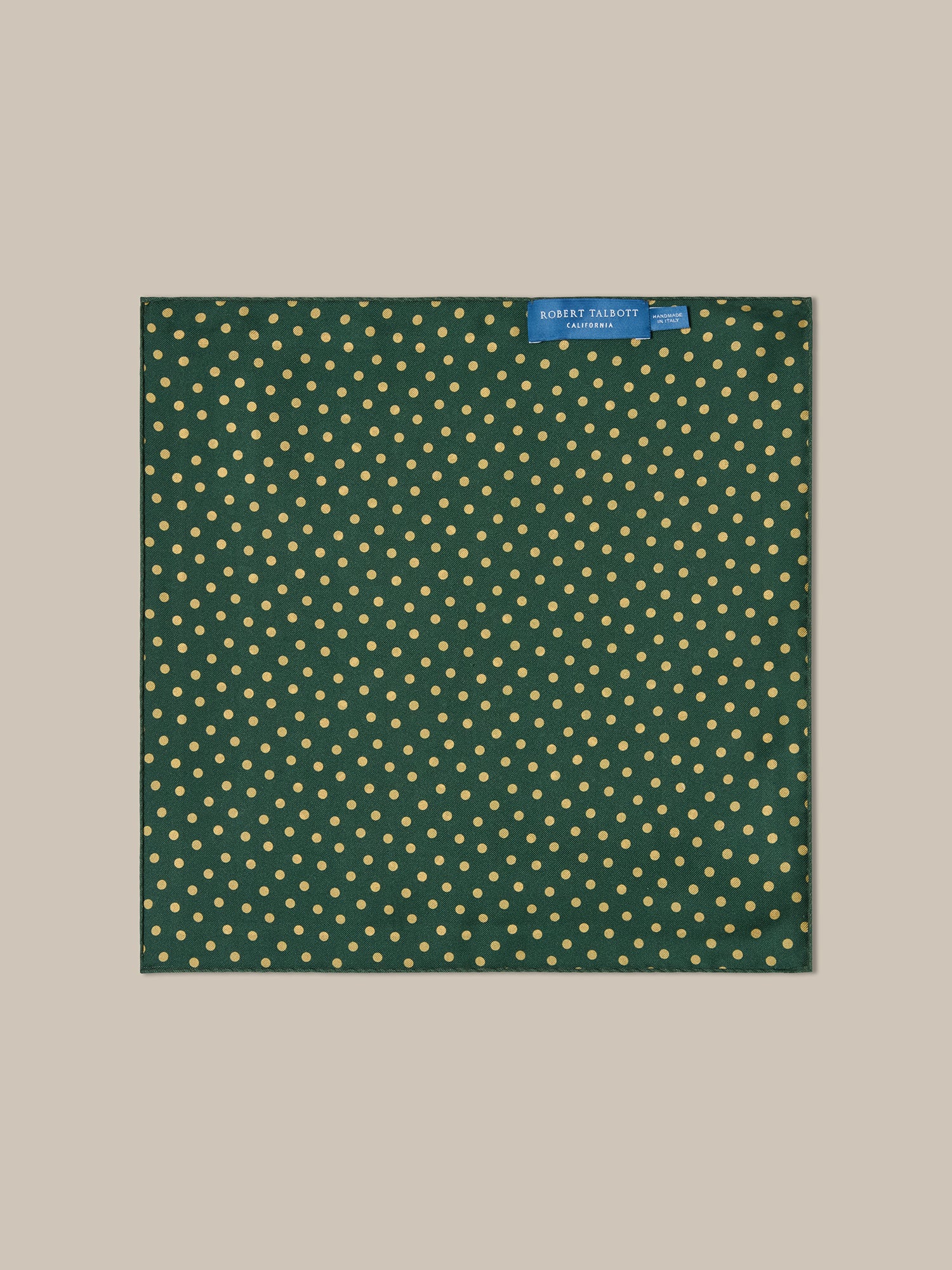 Collins Medallion Spot Double Print Pocket Square