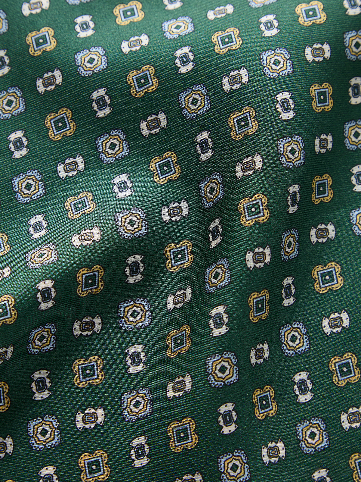 Collins Medallion Spot Double Print Pocket Square image