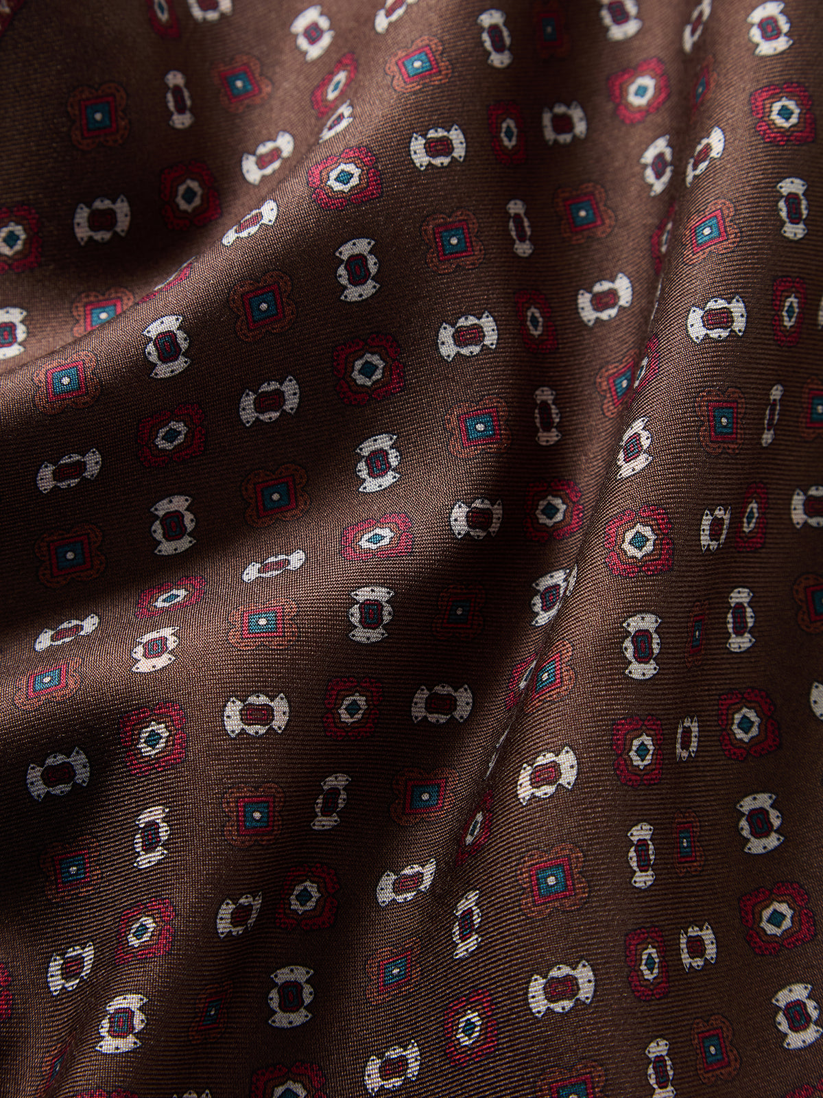 Collins Medallion Spot Double Print Pocket Square image