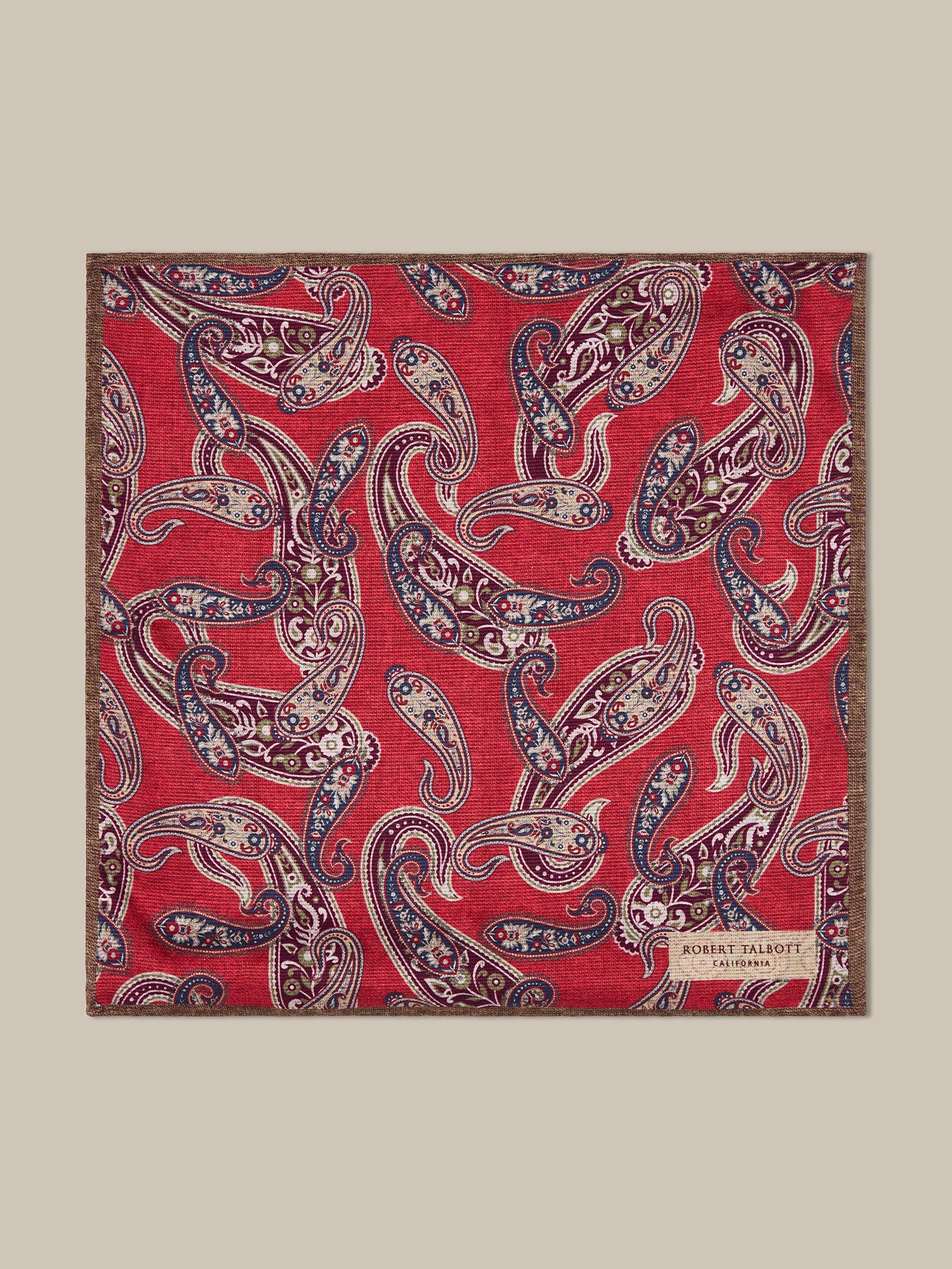 Collins Paisley Medallion Double Print Pocket Square