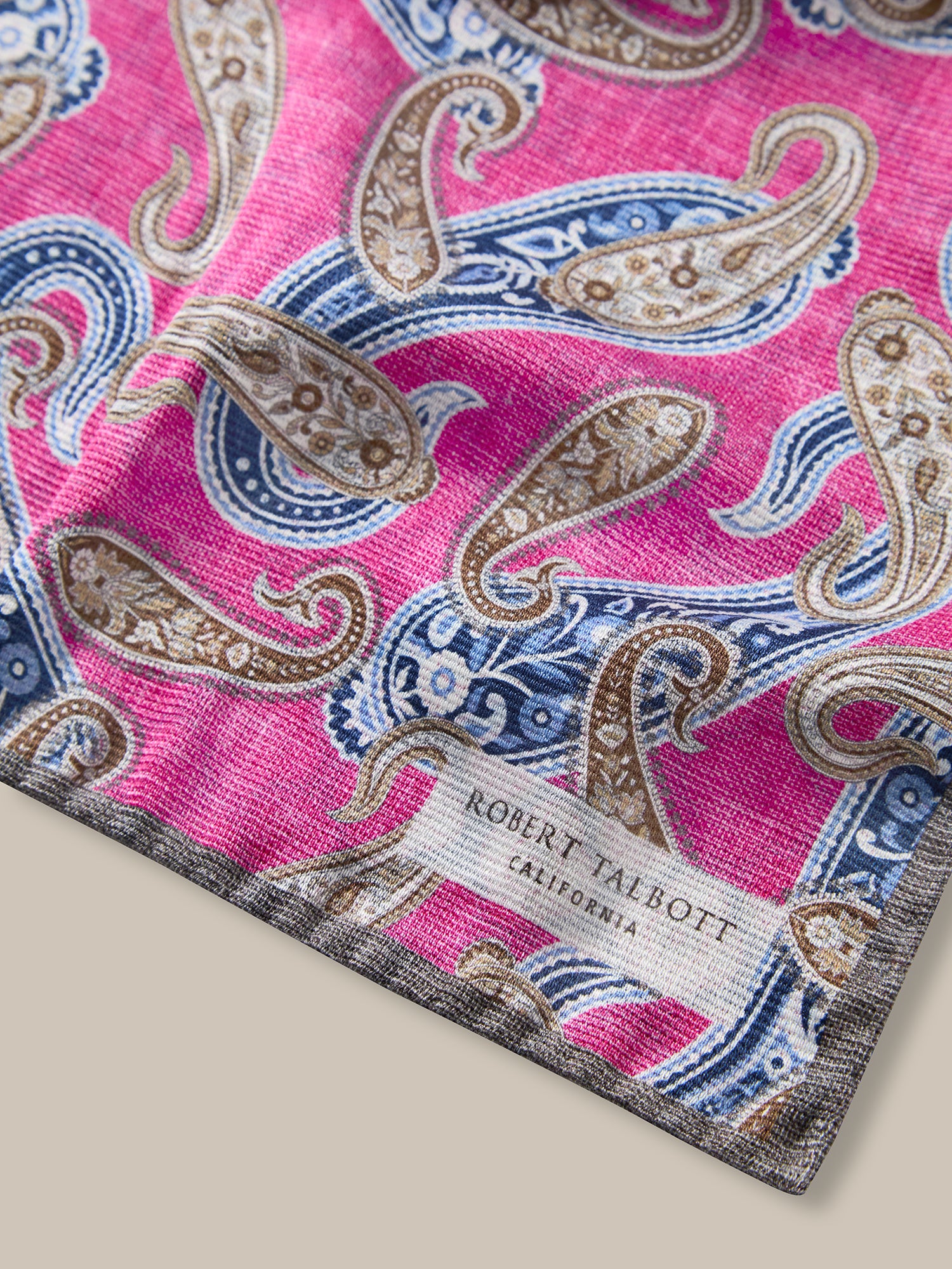 Collins Paisley Medallion Double Print Pocket Square