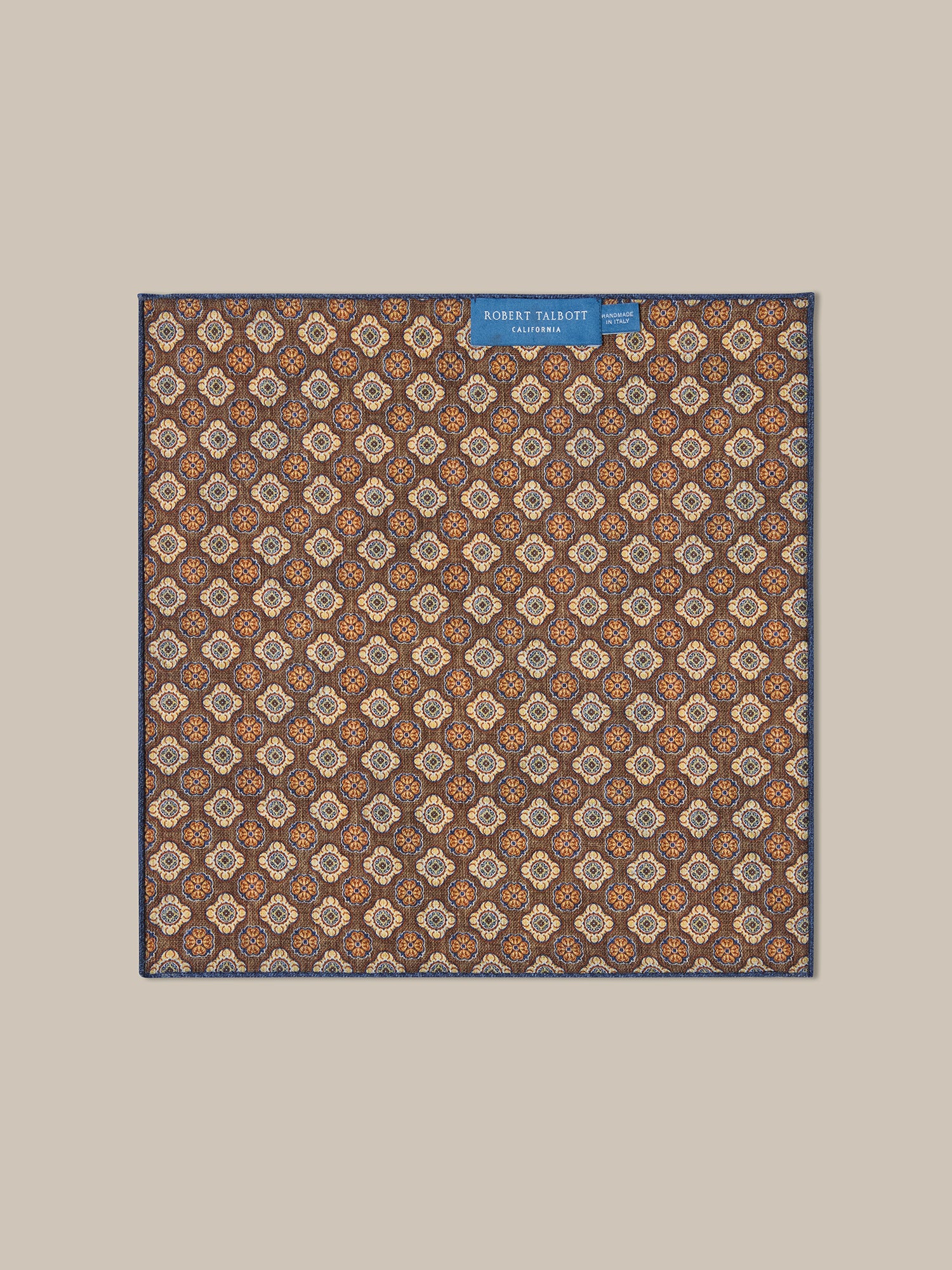 Collins Paisley Medallion Double Print Pocket Square