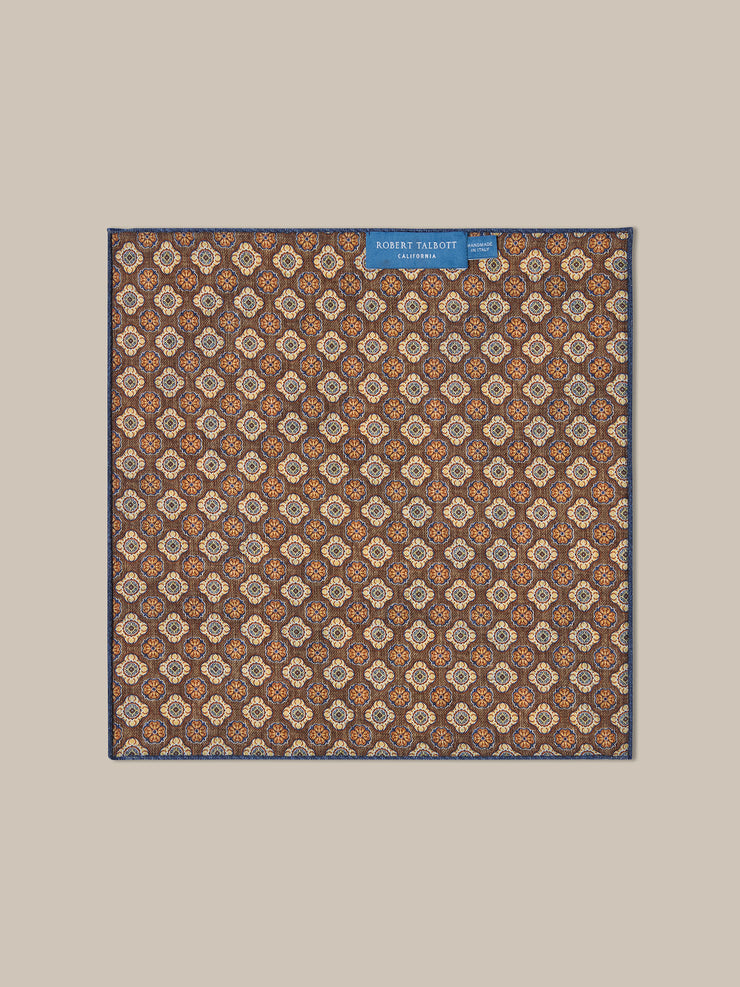 Collins Paisley Medallion Double Print Pocket Square
