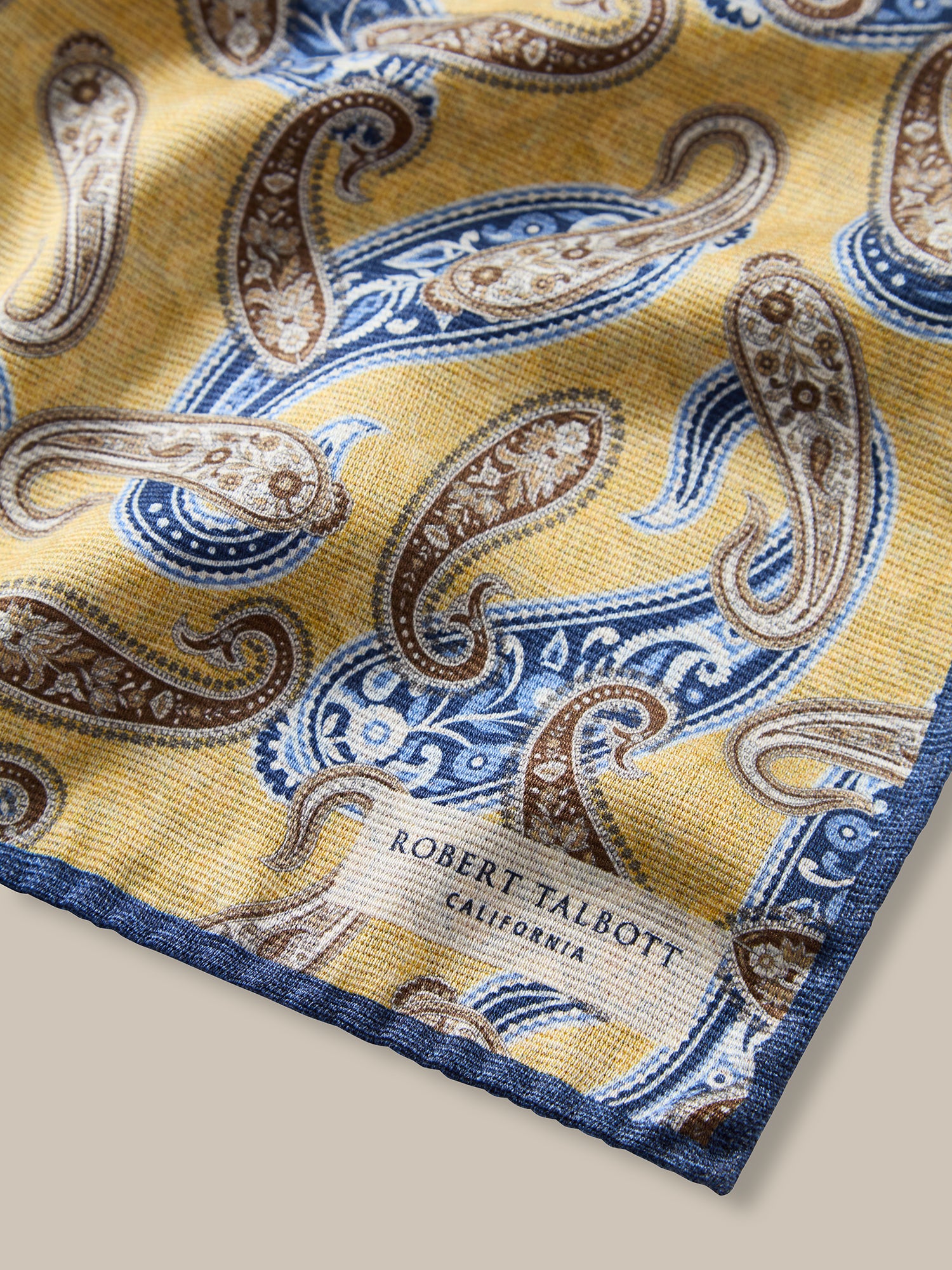 Collins Paisley Medallion Double Print Pocket Square