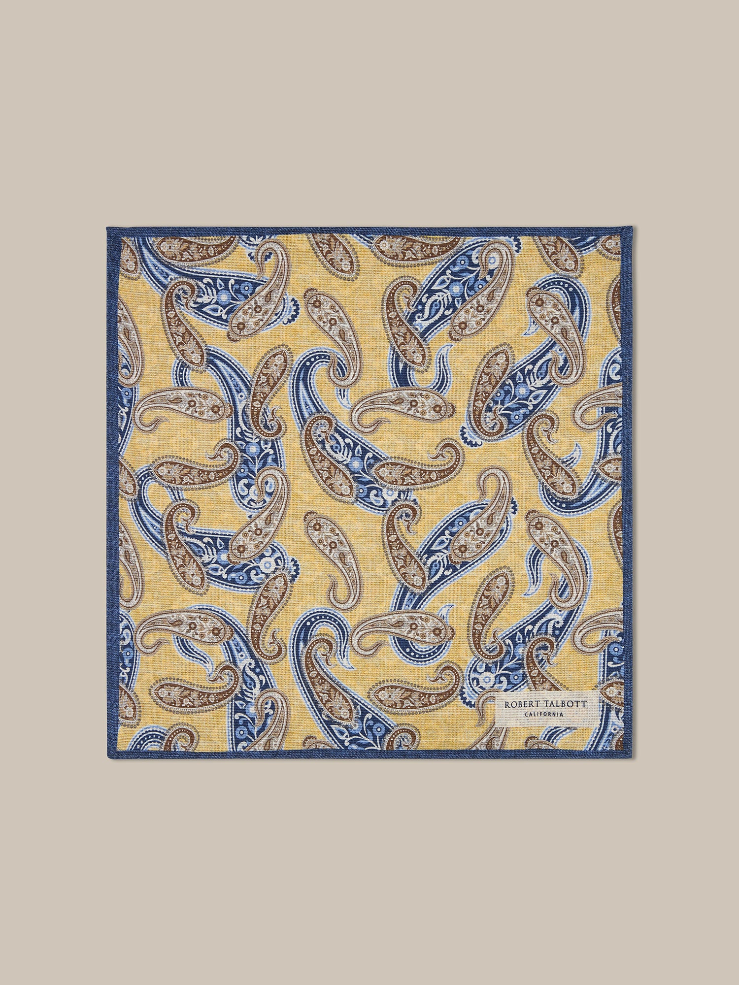 Collins Paisley Medallion Double Print Pocket Square