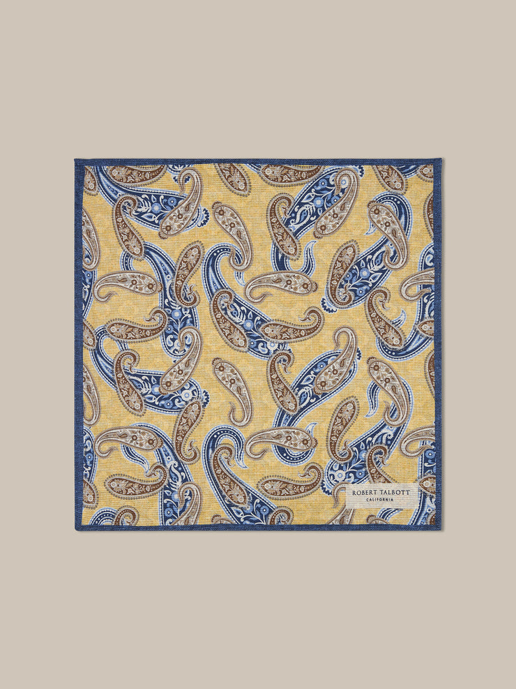 Collins Paisley Medallion Double Print Pocket Square