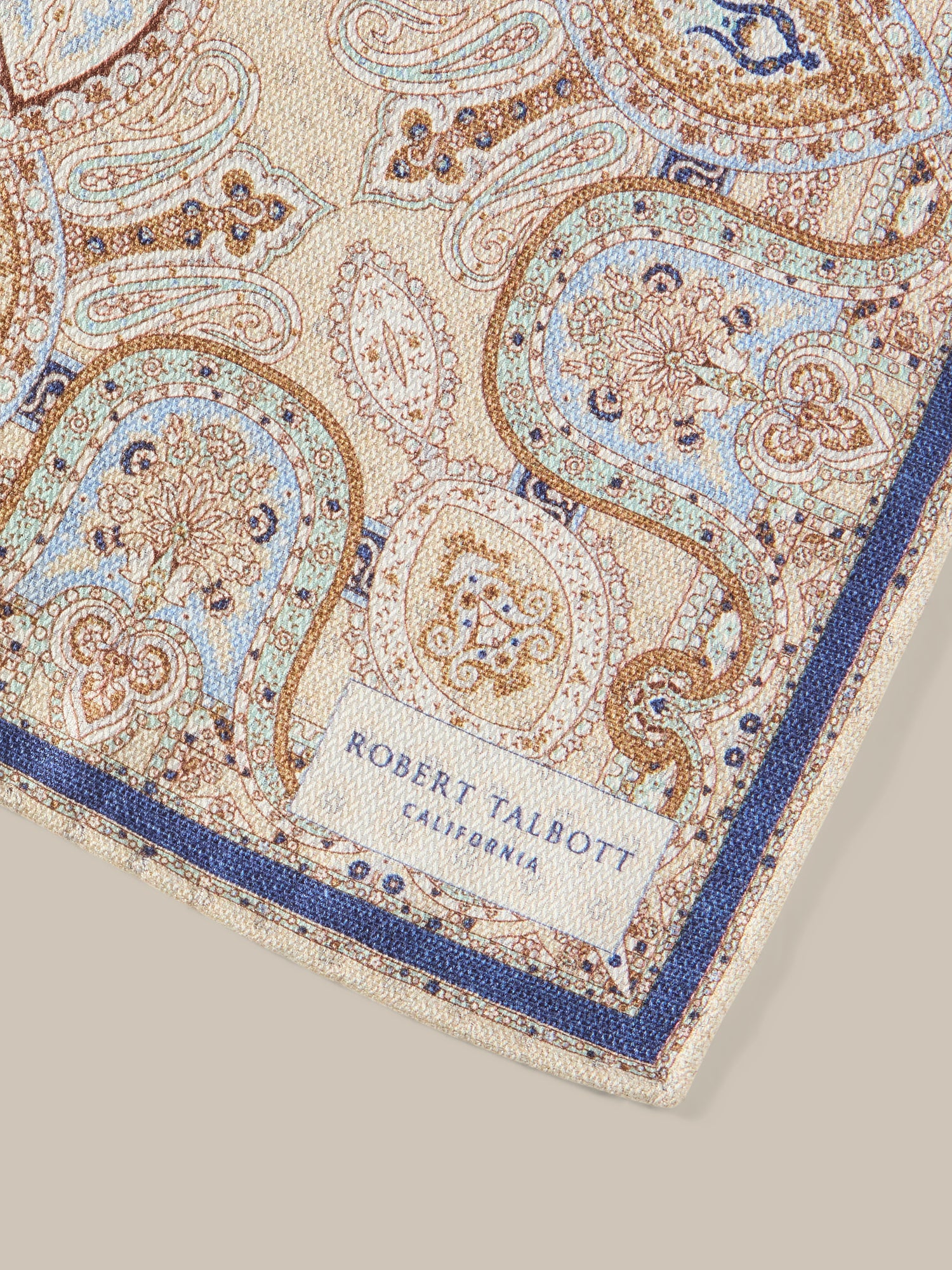 Collins Reversible Paisley Silk Pocket Square