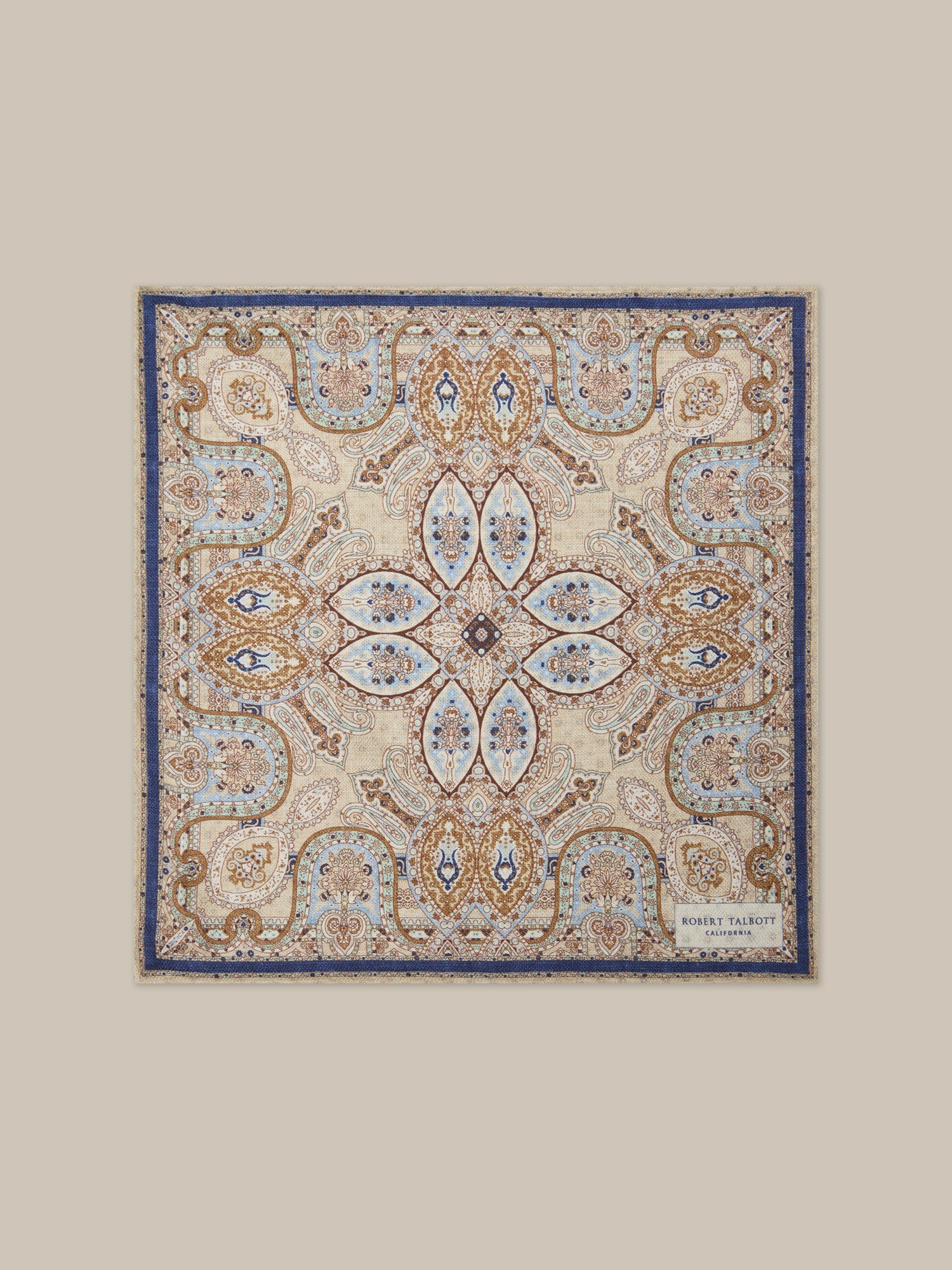 Collins Reversible Paisley Silk Pocket Square