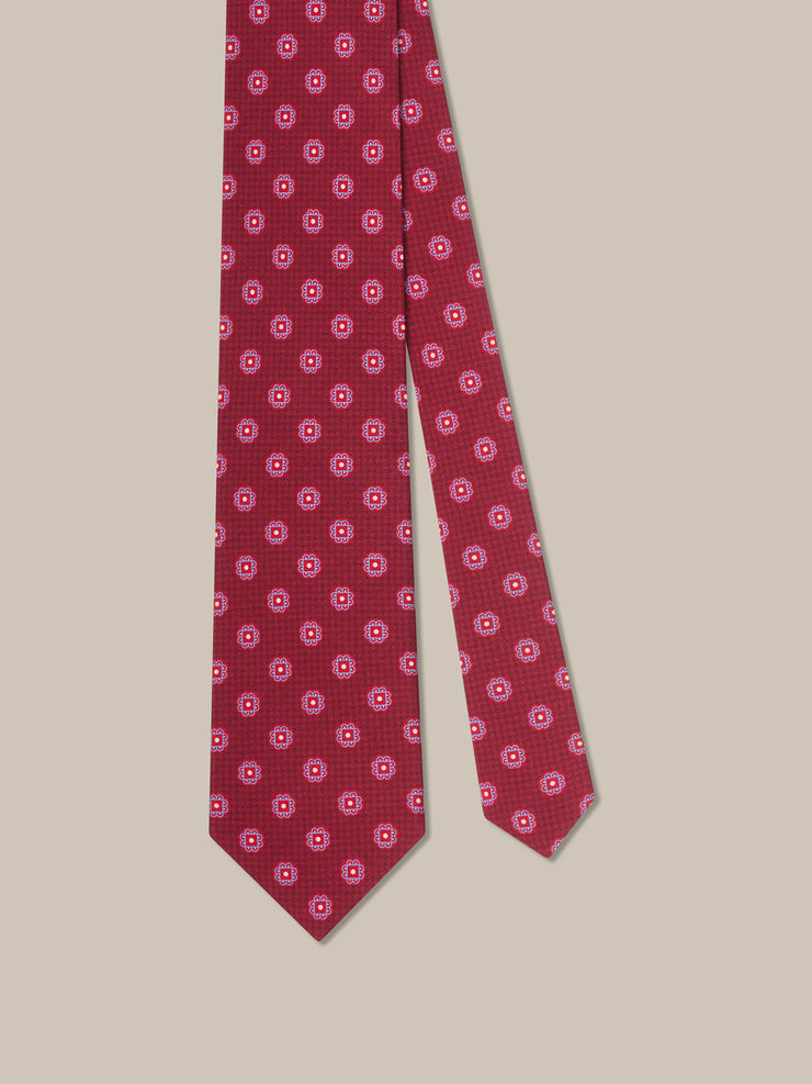Robert Printed Silk Flower Best of Class Necktie
