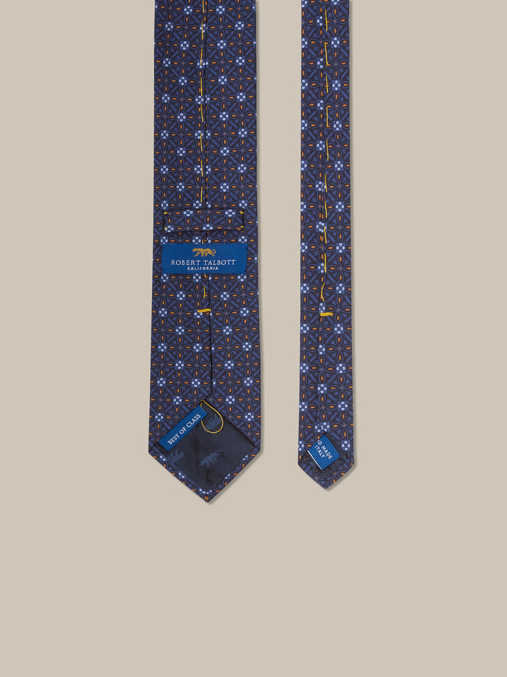 Robert Geo Printed Silk Best of Class Necktie