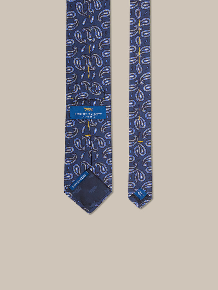 Robert Paisley Printed Silk Best of Class Necktie