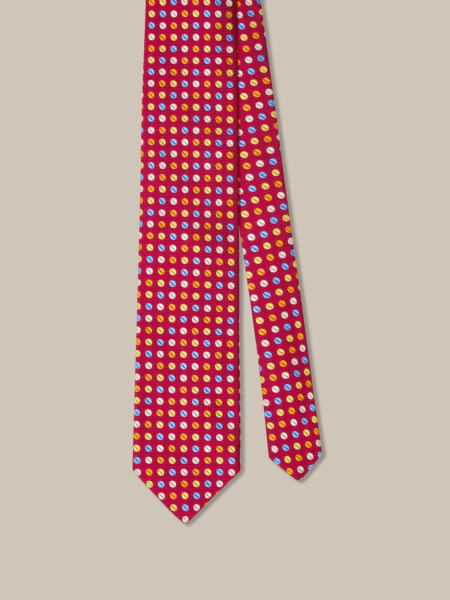 Robert Geo Circle Jacquard Necktie