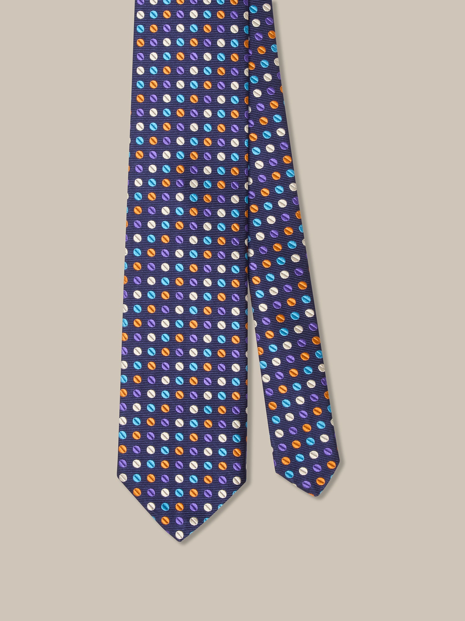 Robert Geo Circle Jacquard Necktie