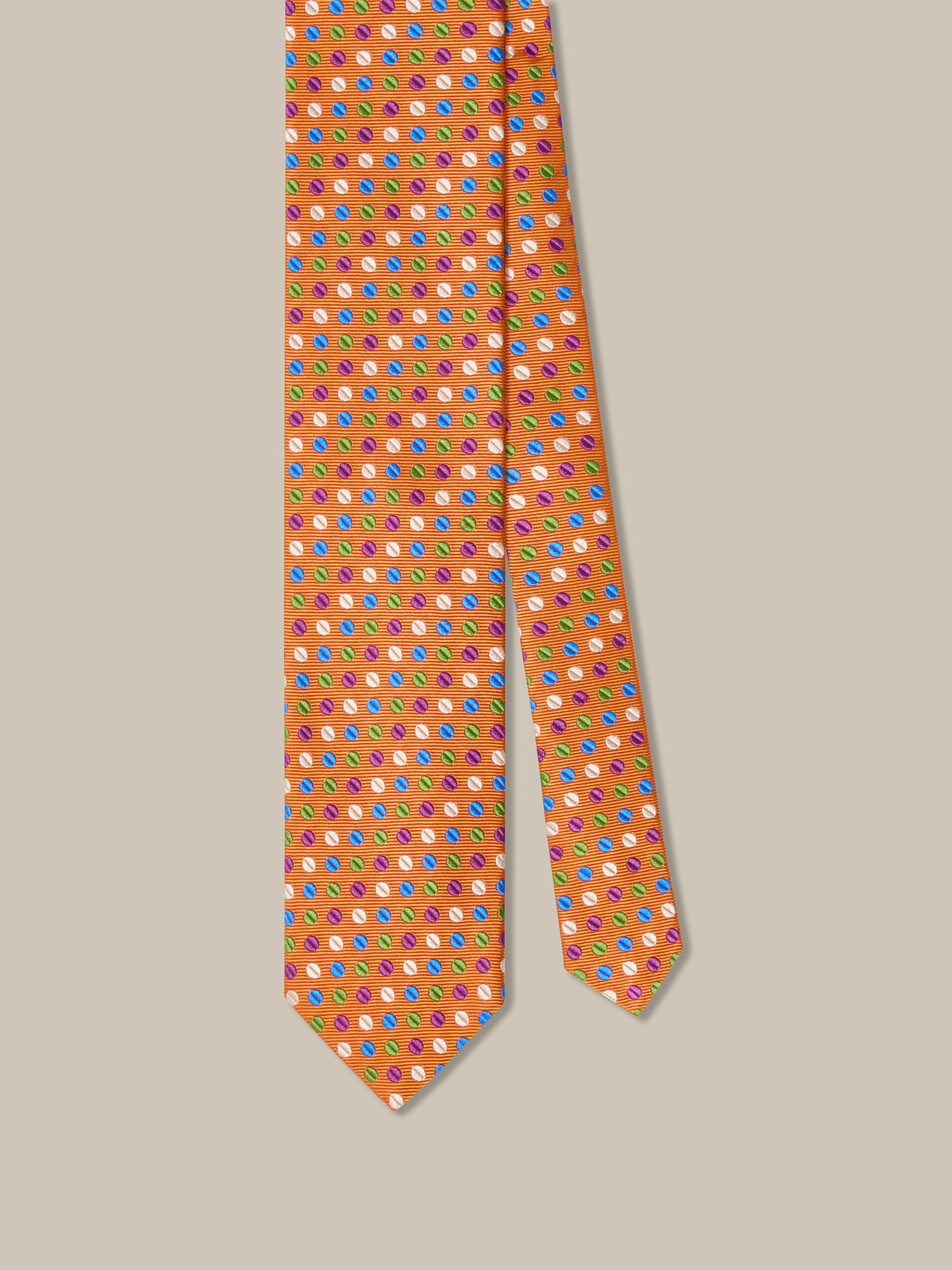 Robert Geo Circle Jacquard Necktie