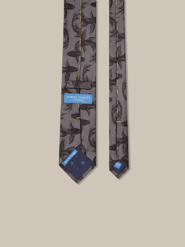 Robert Koi Fish Jacquard Necktie
