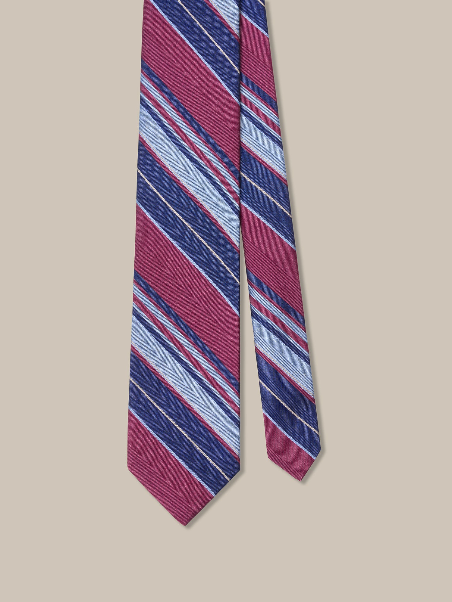 Robert Large Multi Repp Necktie