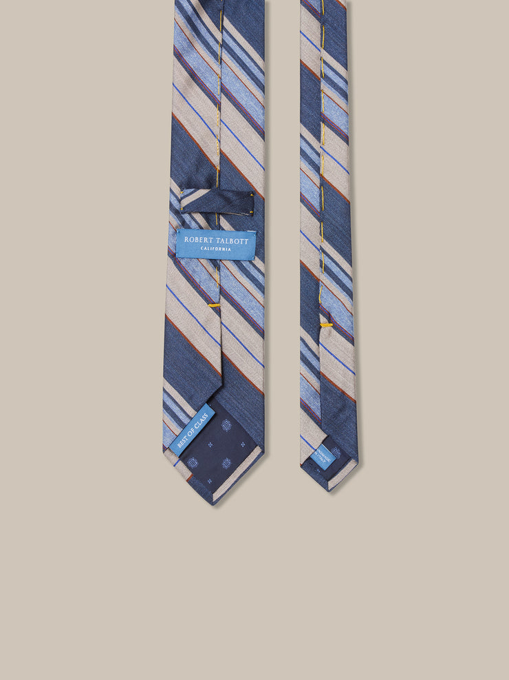 Robert Large Multi Repp Necktie