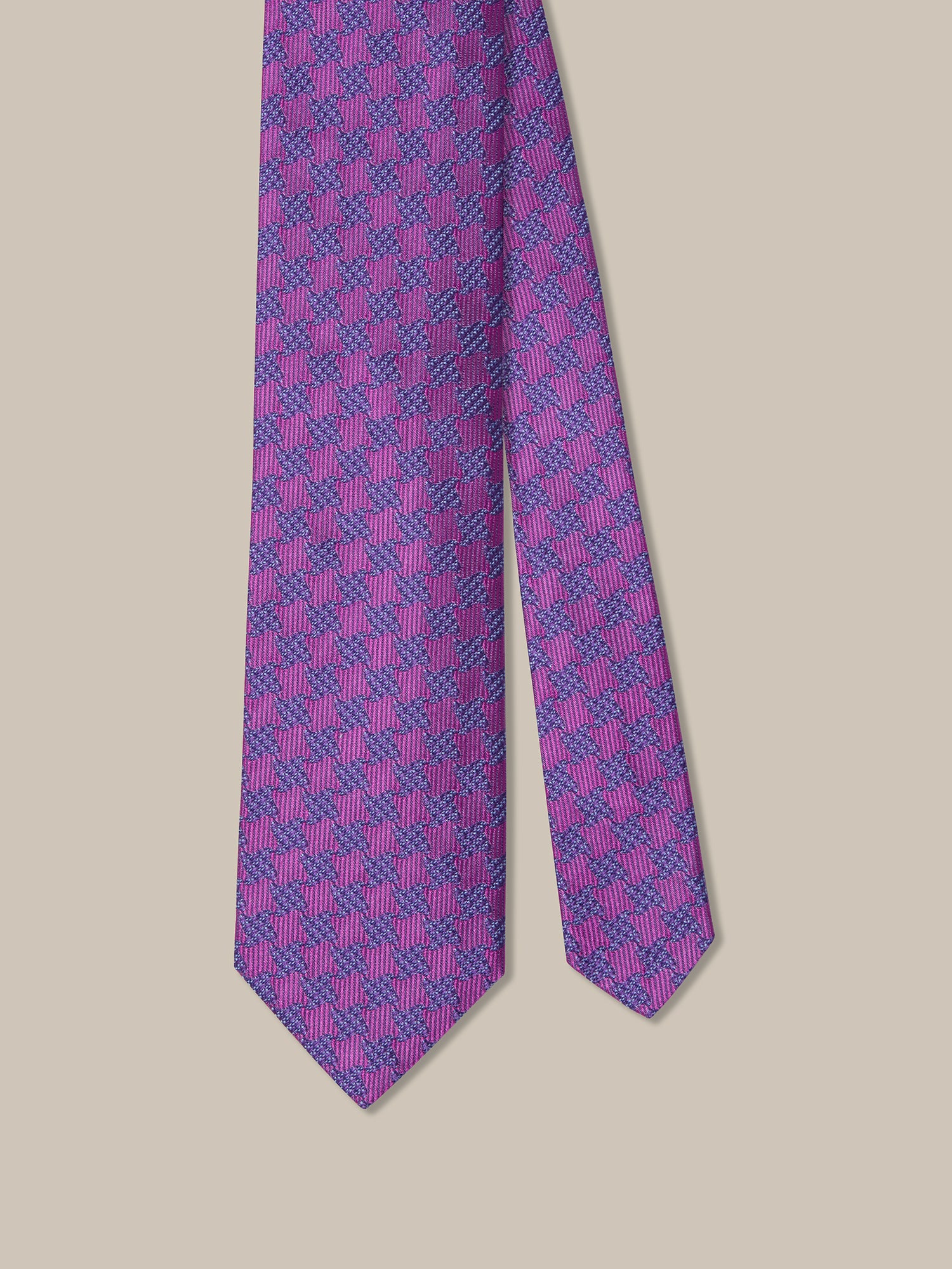 Robert Large Houndstooth Jacquard Best of Class Necktie image