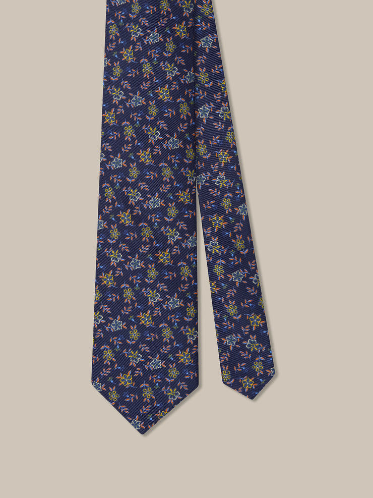 Robert Flowers Ribbed Silk Best of Class Necktie