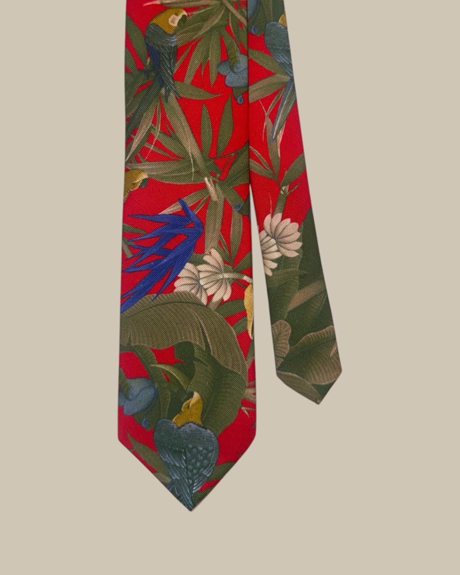 Robert Large Floral Ribbed Silk Best of Class Necktie image