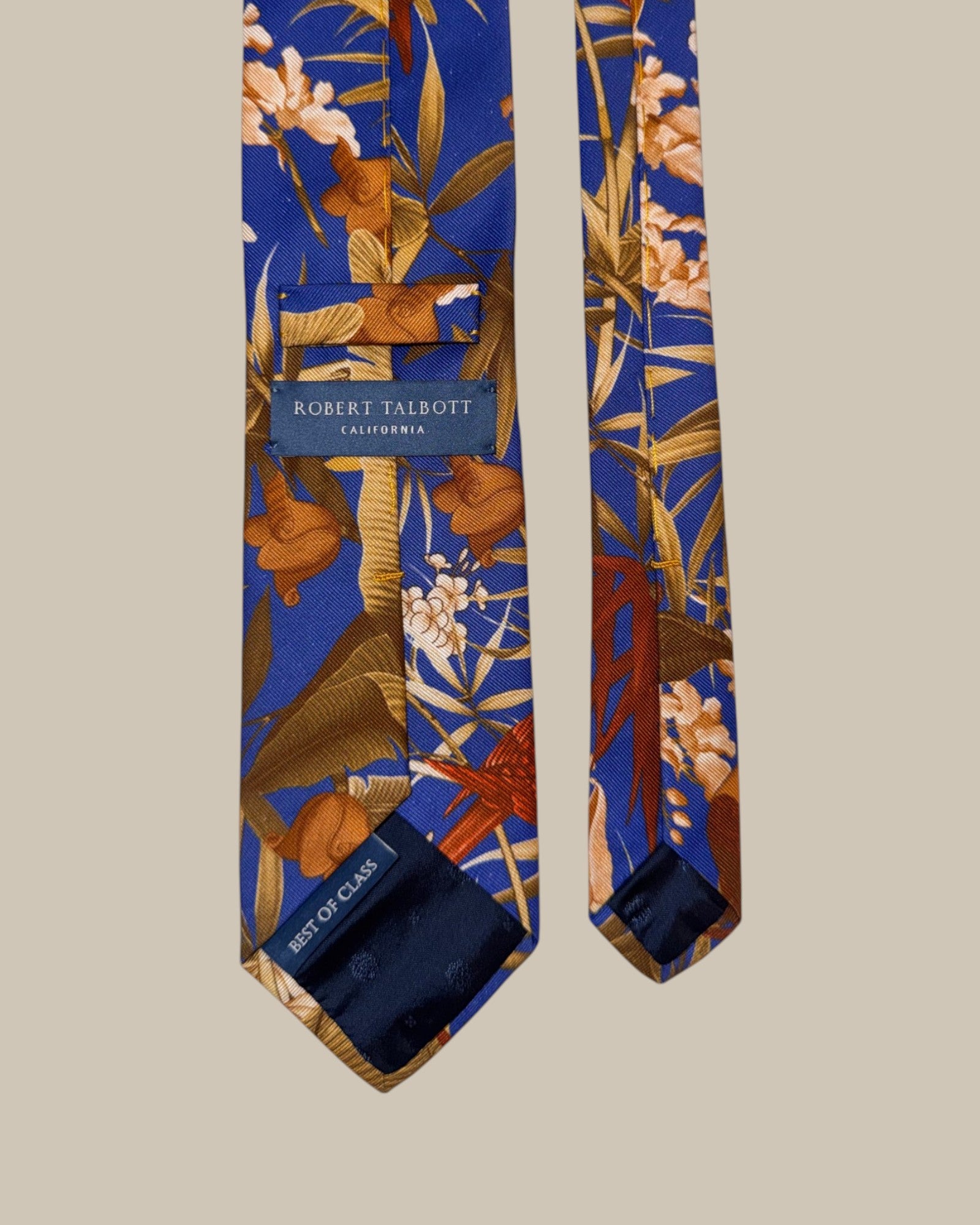 Robert Large Floral Ribbed Silk Best of Class Necktie