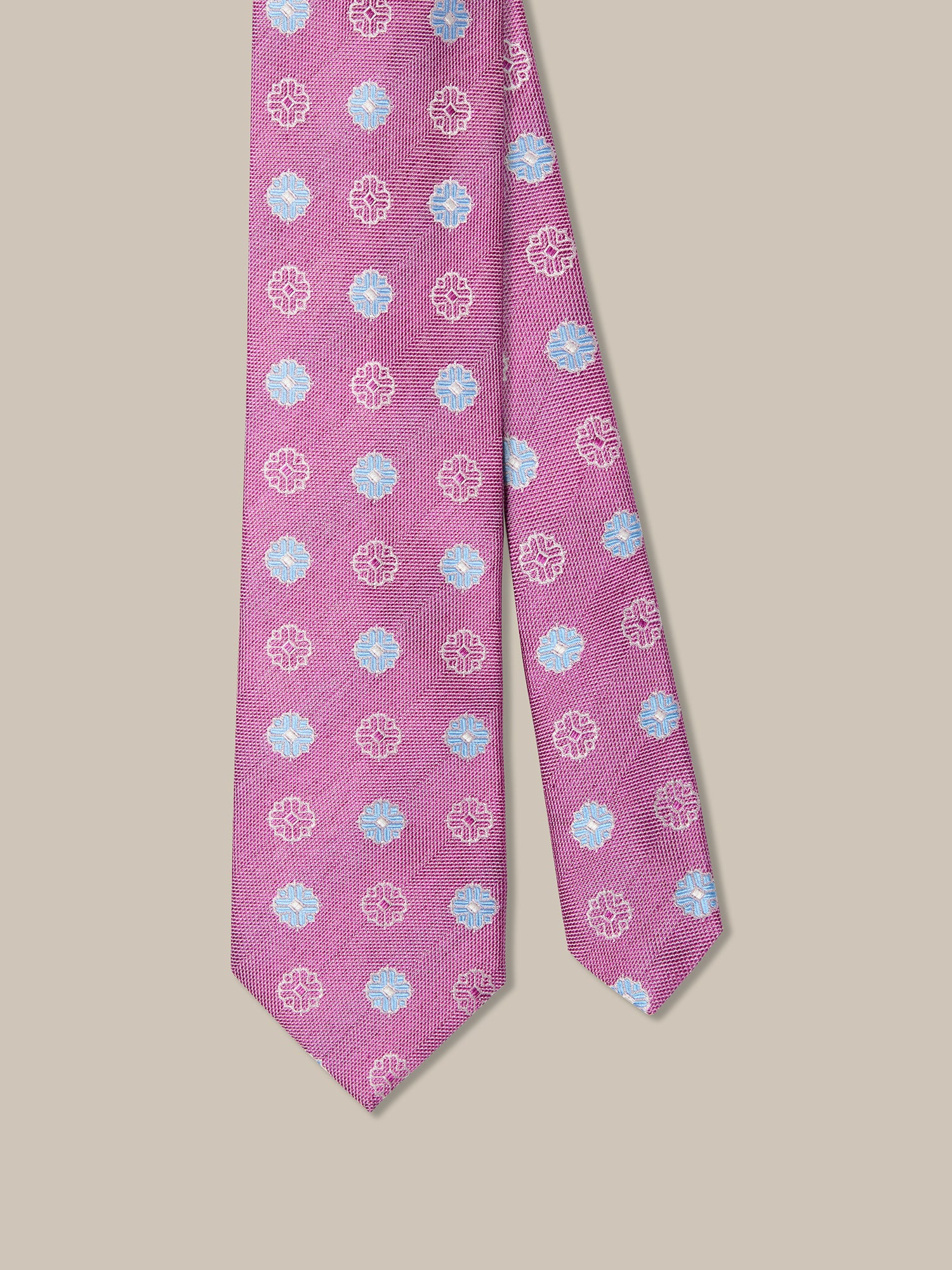 Robert Blue Flower Jaquard Best of Class Necktie image
