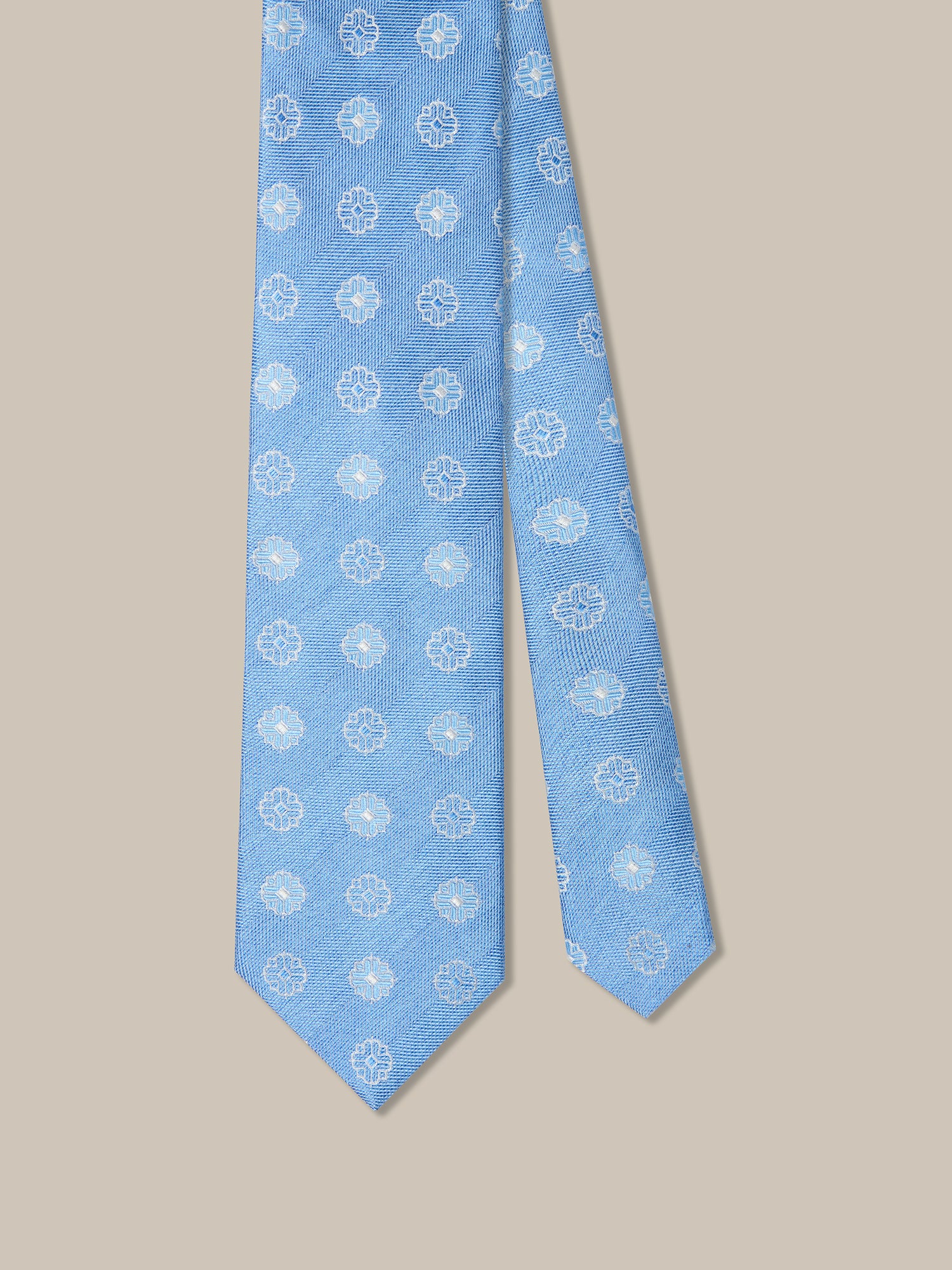 Robert Blue Flower Jaquard Best of Class Necktie