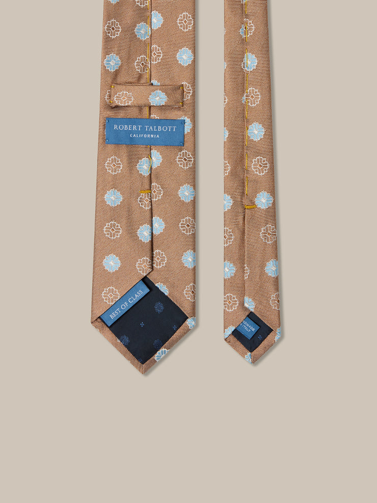Robert Blue Flower Jacquard Best of Class Necktie