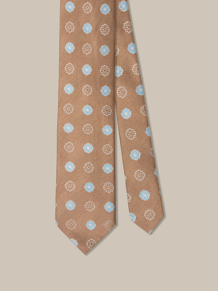 Robert Blue Flower Jacquard Best of Class Necktie