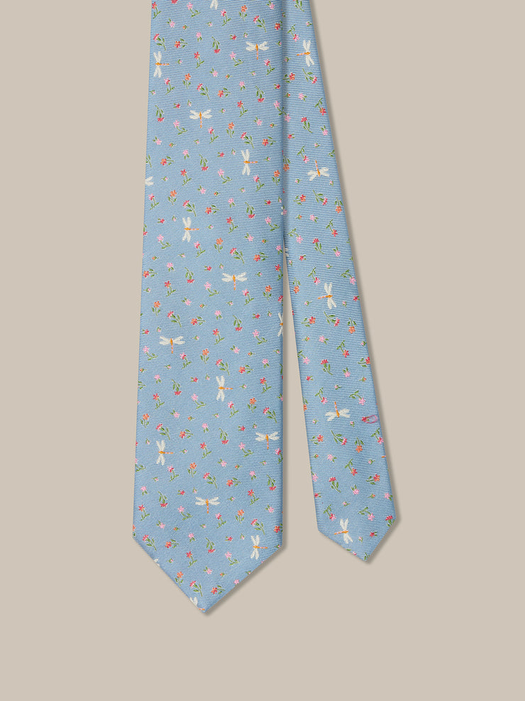 Robert Dragonfly Ditsy Floral Best of Class Necktie