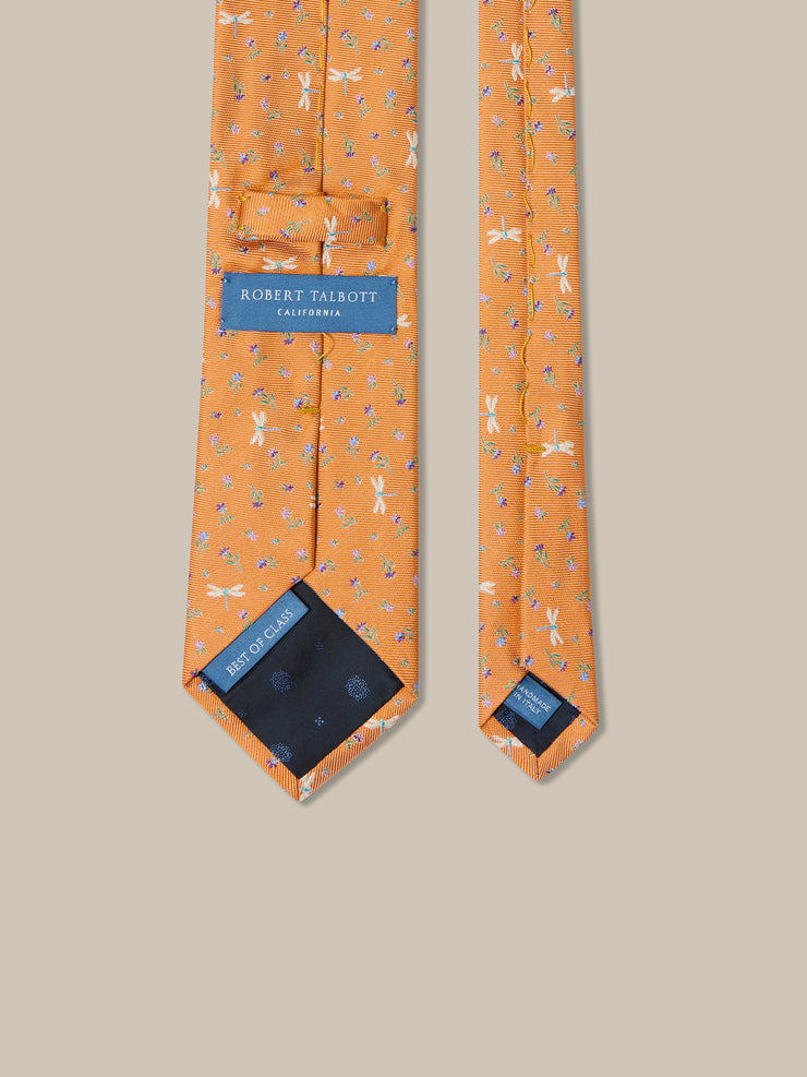 Robert Dragonfly Ditsy Floral Best of Class Necktie