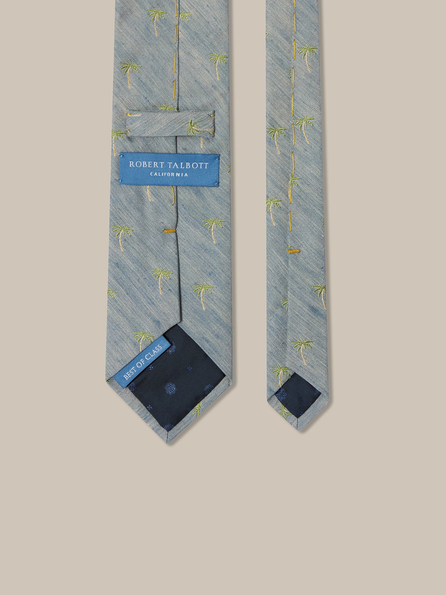 Robert Palm Silk Linen Best of Class Necktie
