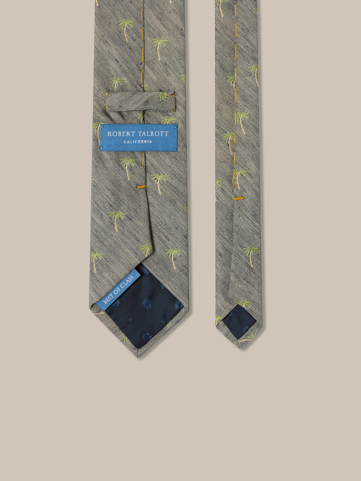 Robert Palm Silk Linen Best of Class Necktie