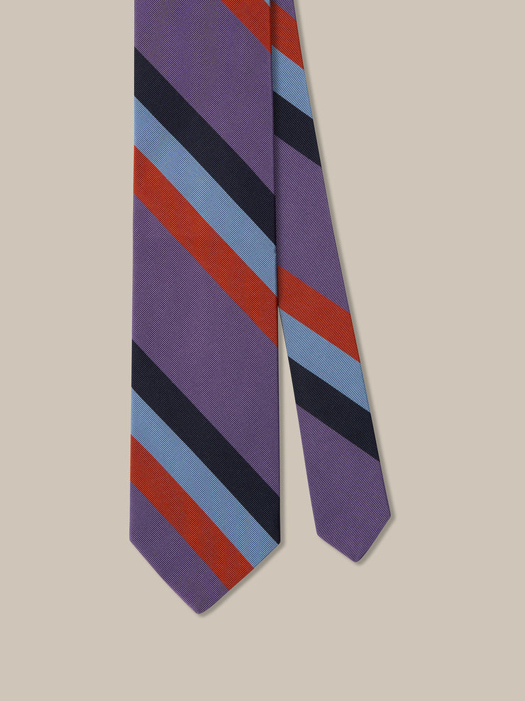 Robert Bold Silk Cotton Stripe Best of Class Necktie