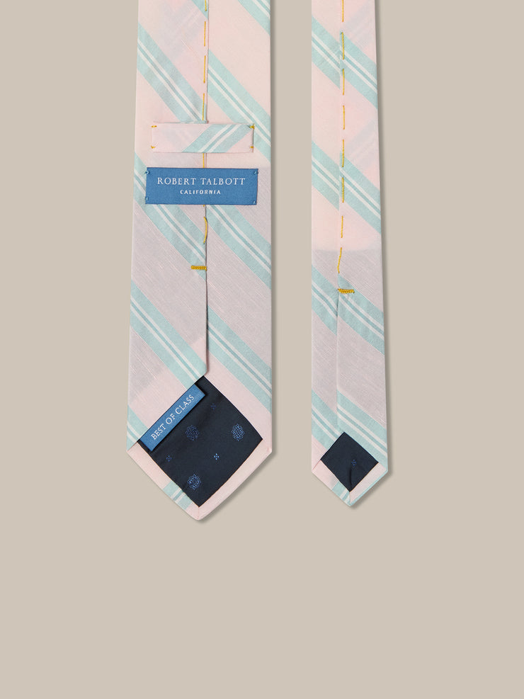 Robert Silk Linen Stripe Best of Class Necktie