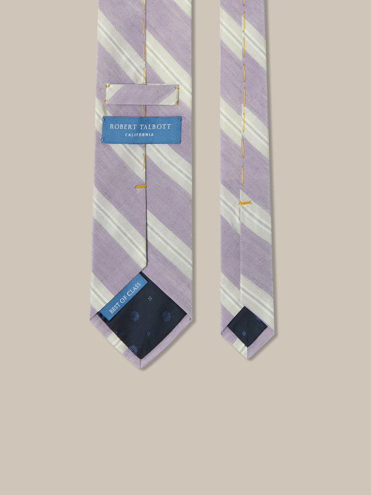 Robert Silk Linen Stripe Best of Class Necktie