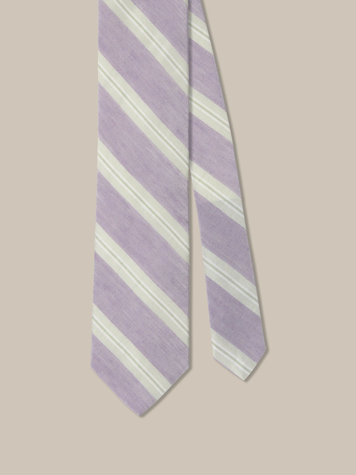 Robert Silk Linen Stripe Best of Class Necktie