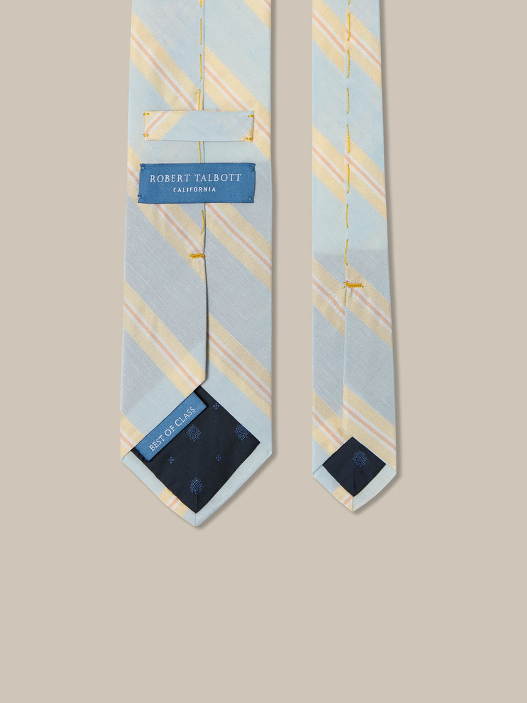 Robert Silk Linen Stripe Best of Class Necktie