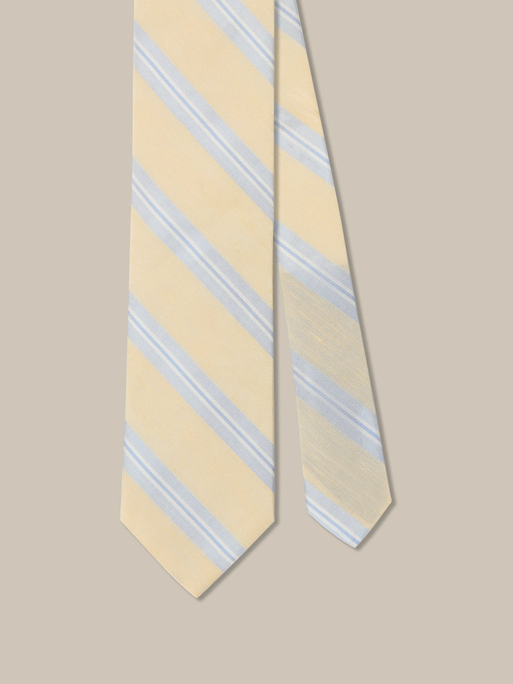 Robert Silk Linen Stripe Best of Class Necktie
