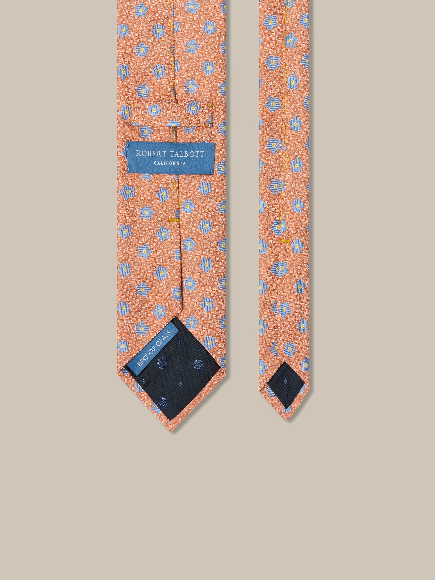 Robert Flower Jacquard Silk Linen Best of Class Necktie
