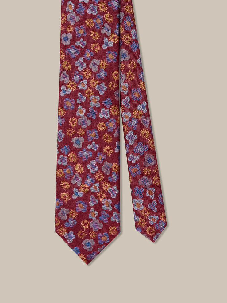 Robert Poppy Floral Best of Class Necktie