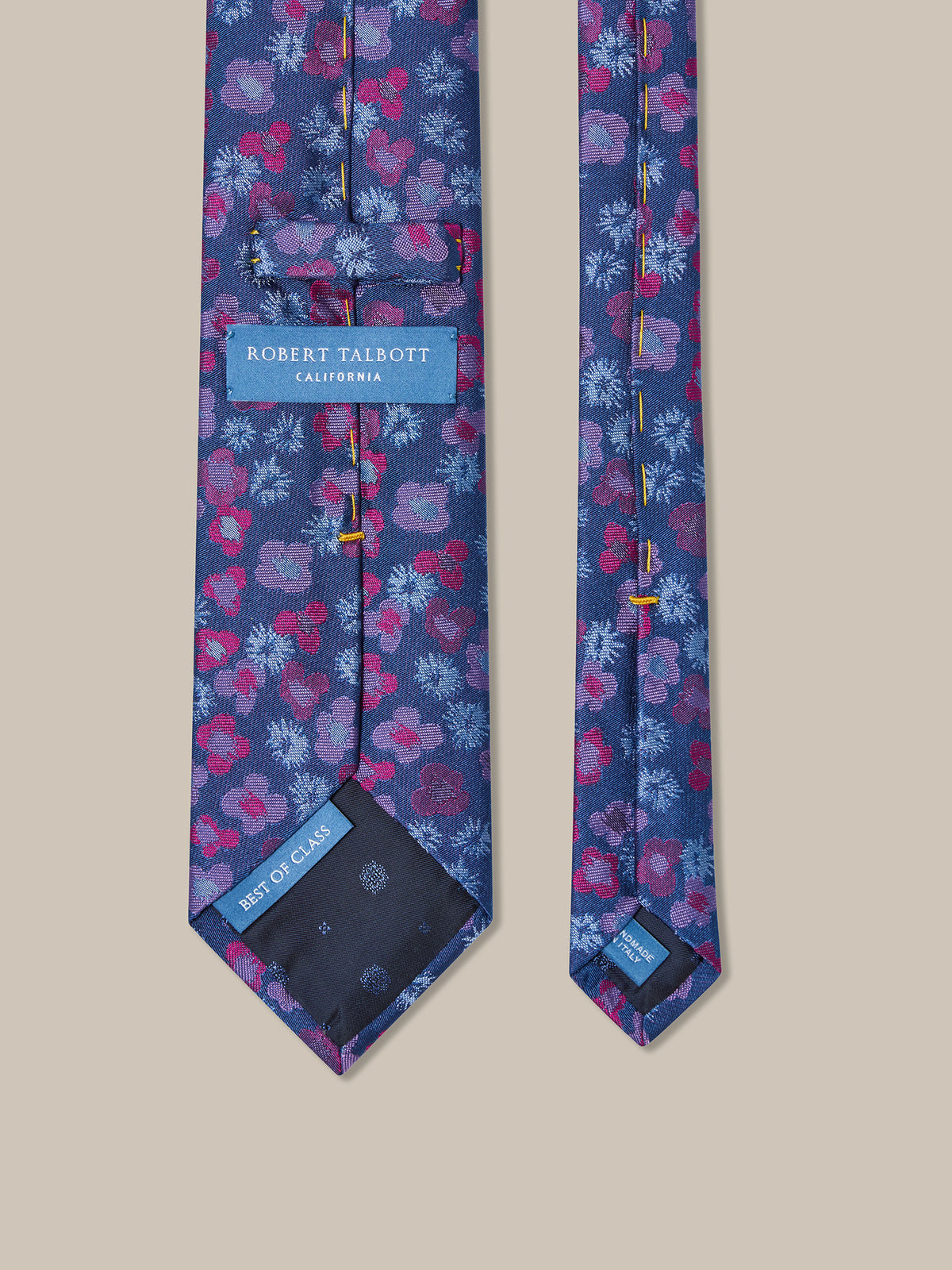 Robert Poppy Floral Best of Class Necktie